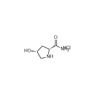 (2R,4R)-4-羟基吡咯烷-2-甲酰胺盐酸盐结构式
