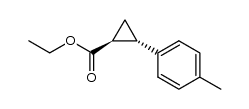 trans-2-(4-methylphenyl)cyclopropanecarboxylic acid ethyl ester Structure