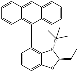 (2S,3S)-4-(9-蒽基)-3-叔丁基-2-乙基-2,3-二氢-1,3-苯并氧膦杂环结构式