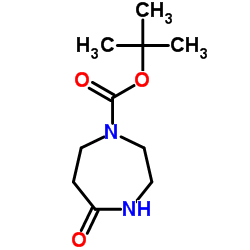 1-Boc-1,4-二氮杂环庚烷-5-酮结构式