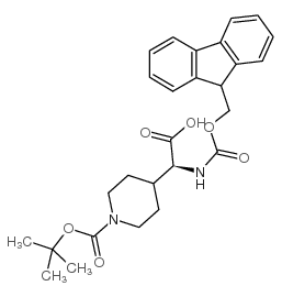 Fmoc-1(1-Boc-哌啶-4-基)-DL-甘氨酸结构式