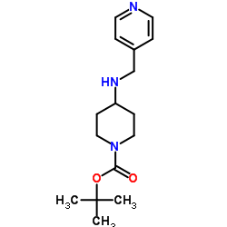 1-N-叔丁羰基-4-(4-吡啶基甲氨)哌啶结构式