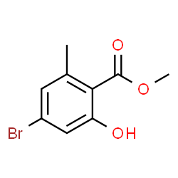 4-溴-2-羟基-6-甲基苯甲酸甲酯结构式