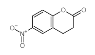 2H-1-Benzopyran-2-one,3,4-dihydro-6-nitro- Structure