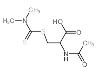 2-acetamido-3-(dimethylthiocarbamoylsulfanyl)propanoic acid Structure