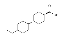 trans-4-Ethylcyclohexylcyclohexane-4''-carboxylic acid Structure