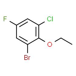 1-Bromo-3-chloro-2-ethoxy-5-fluorobenzene结构式