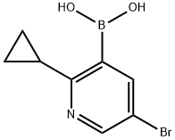 5-Bromo-2-(cyclopropyl)pyridine-3-boronic acid Structure