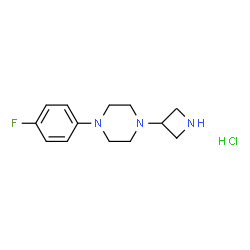 PIPERAZINE, 1-(3-AZETIDINYL)-4-(4-FLUOROPHENYL)-, HYDROCHLORIDE Structure