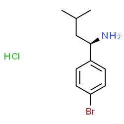 (R)-1-(4-溴苯基)-3-甲基丁-1-胺盐酸盐结构式
