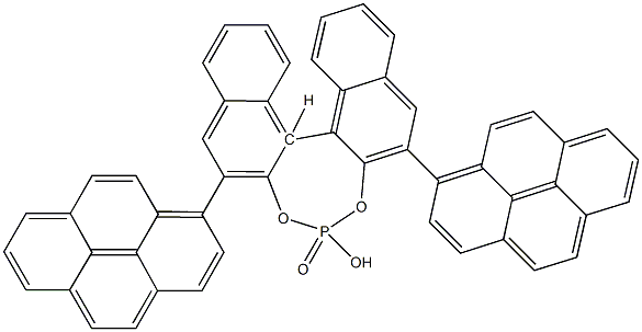 (S)-3,3'-双(1-芘基)-1,1'-联萘酚磷酸酯结构式