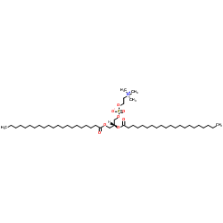 1,2-双十八烷基-sn-甘油-3-磷酸胆碱结构式