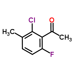 2'-氯-6'-氟-3'-甲基苯乙酮结构式