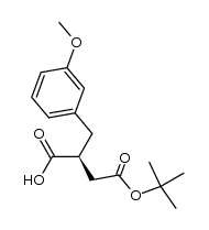 tert-butyloxycarbonyl (2S)-2-(carboxymethyl)-3-(3'-methoxyphenyl)propionic acid Structure