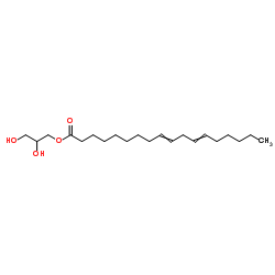 2,3-Dihydroxypropyl 9,12-octadecadienoate Structure