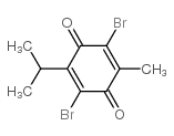 2,5-二溴-6-异丙基-3-甲基-1,4-苯醌结构式