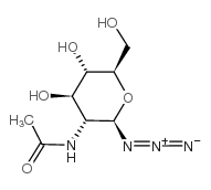 2-乙酰氨基-2-脱氧-beta-d-吡喃葡萄糖叠氮化物结构式