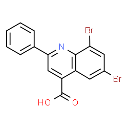 4-Quinolinecarboxylic acid, 6,8-dibromo-2-phenyl-结构式