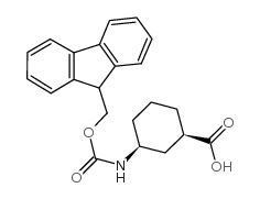 Fmoc-(+/-)-3-氨基环己烷-1-羧酸结构式