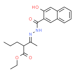 ethyl 2-[(1E)-1-{2-[(3-hydroxynaphthalen-2-yl)carbonyl]hydrazinylidene}ethyl]pentanoate Structure