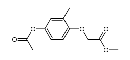 (4-acetoxy-2-methylphenoxy)acetic acid methyl ester结构式