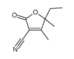 5-ethyl-4,5-dimethyl-2-oxofuran-3-carbonitrile结构式