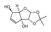 7aH-Cyclopenta[4,5]furo[2,3-d]-1,3-dioxole-5,7a-diol, 3a,4a,5,7b-tetrahydro-2,2-dimethyl-, (3aR,4aR,5R,7aR,7bR)- (9CI)结构式