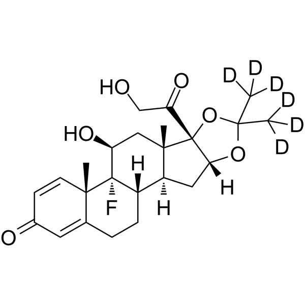 Triamcinolone acetonide-d6结构式