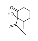 2-hydroxy-3-methyl-2-prop-1-en-2-ylcyclohexan-1-one结构式