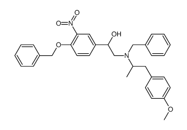 (R,R)-3-nitro-α-[[[2-(4-methoxyphenyl)-1-methylethyl](phenylmethyl)amino]methyl]-4-(phenylmethoxy)-benzenemethanol Structure