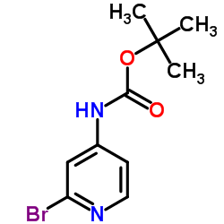 4-叔丁氧羰基氨基-2-溴吡啶结构式