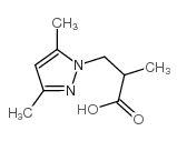 3-(3,5-二甲基-1H-吡唑-1-基)-2-甲基丙酸结构式