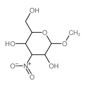 2-(hydroxymethyl)-6-methoxy-4-nitro-oxane-3,5-diol结构式