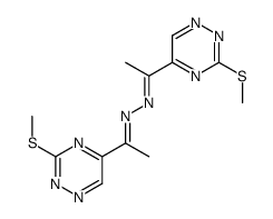 N,N'-bis[1-(3-methylsulfanyl-[1,2,4]-triazine-5-yl)ethylidene]hydrazine结构式