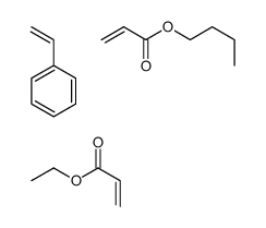 2-丙烯酸丁酯与乙烯苯和2-丙烯酸乙酯的聚合物结构式