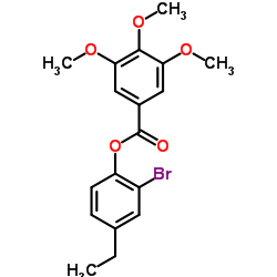 2-Bromo-4-ethylphenyl 3,4,5-trimethoxybenzoate结构式