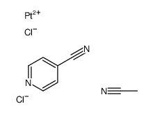 acetonitrile,dichloroplatinum,pyridine-4-carbonitrile结构式