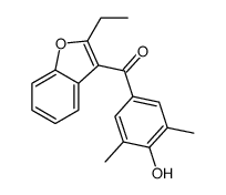 (2-ethyl-1-benzofuran-3-yl)-(4-hydroxy-3,5-dimethylphenyl)methanone Structure