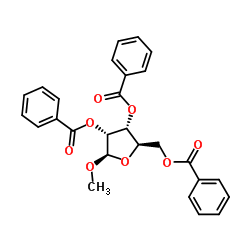 methyl 3,5-O-di-t-butylsilylene-α-D-arabinofuranoside结构式