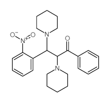 1-Propanone,3-(2-nitrophenyl)-1-phenyl-2,3-di-1-piperidinyl- Structure