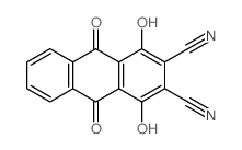 1,4-dihydroxy-9,10-dioxo-anthracene-2,3-dicarbonitrile结构式