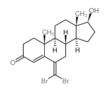 6-(Dibromomethylene)testosterone结构式