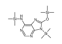 N,9-Bis(trimethylsilyl)-8-[(trimethylsilyl)oxy]-9H-purin-6-amine结构式