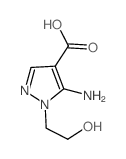 1-(2-羟乙基)-5-氨基吡唑-4-甲酸结构式