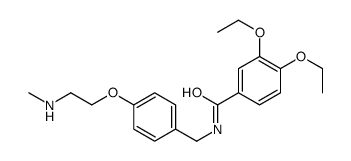 3,4-diethoxy-N-[[4-[2-(methylamino)ethoxy]phenyl]methyl]benzamide Structure