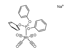sodium tetracarbonyl(triphenyl phosphite)manganate(-I)结构式