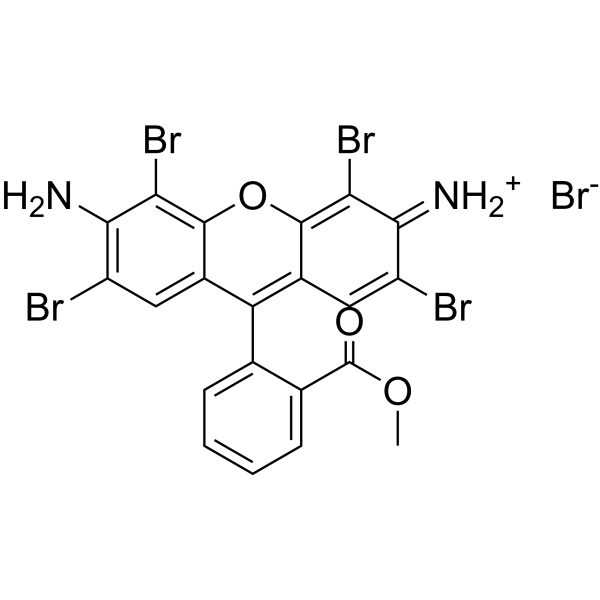 Tetrabromorhodamine 123 bromide Structure