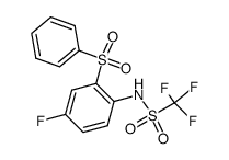 N-(2-Benzenesulfonyl-4-fluoro-phenyl)-C,C,C-trifluoro-methanesulfonamide Structure