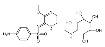 4-amino-N-(3-methoxypyrazin-2-yl)benzenesulfonamide,(2R,3R,4R,5S)-6-(methylamino)hexane-1,2,3,4,5-pentol Structure