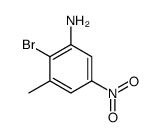 2-溴-3-甲基-5-硝基苯胺结构式